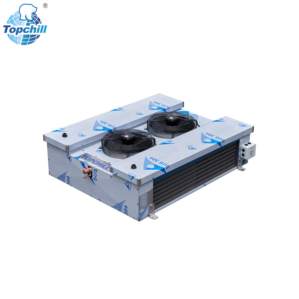 Configuraci&oacute;n comercial de evaporador multiventilador en una instalaci&oacute;n de almacenamiento en fr&iacute;o